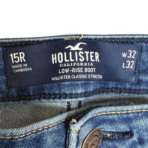 HOLLISTER Women's Low-Rise Boot Classic Stretch Jeans | Size 15 Reg. - Picture 9 of 10